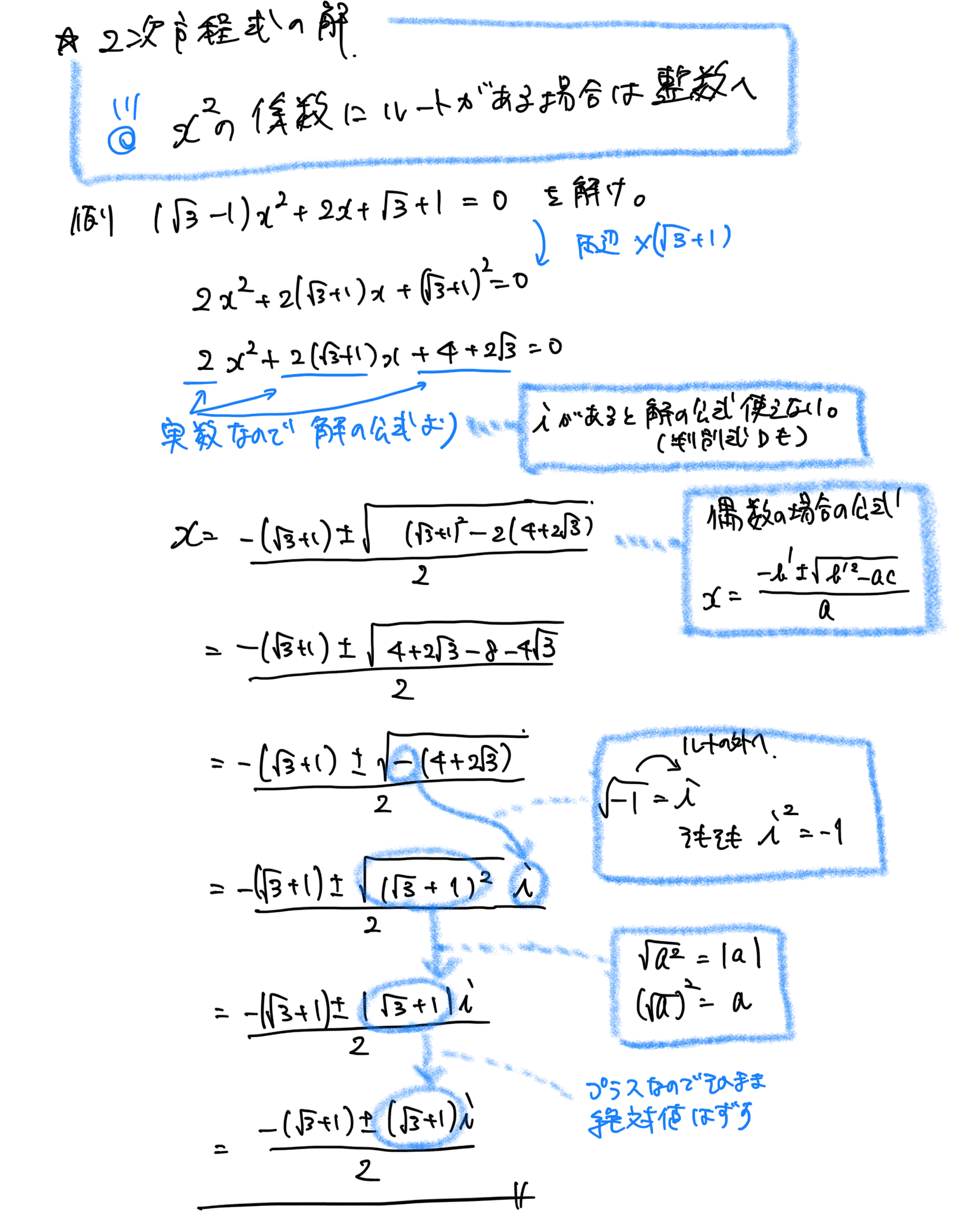 二次方程式の解