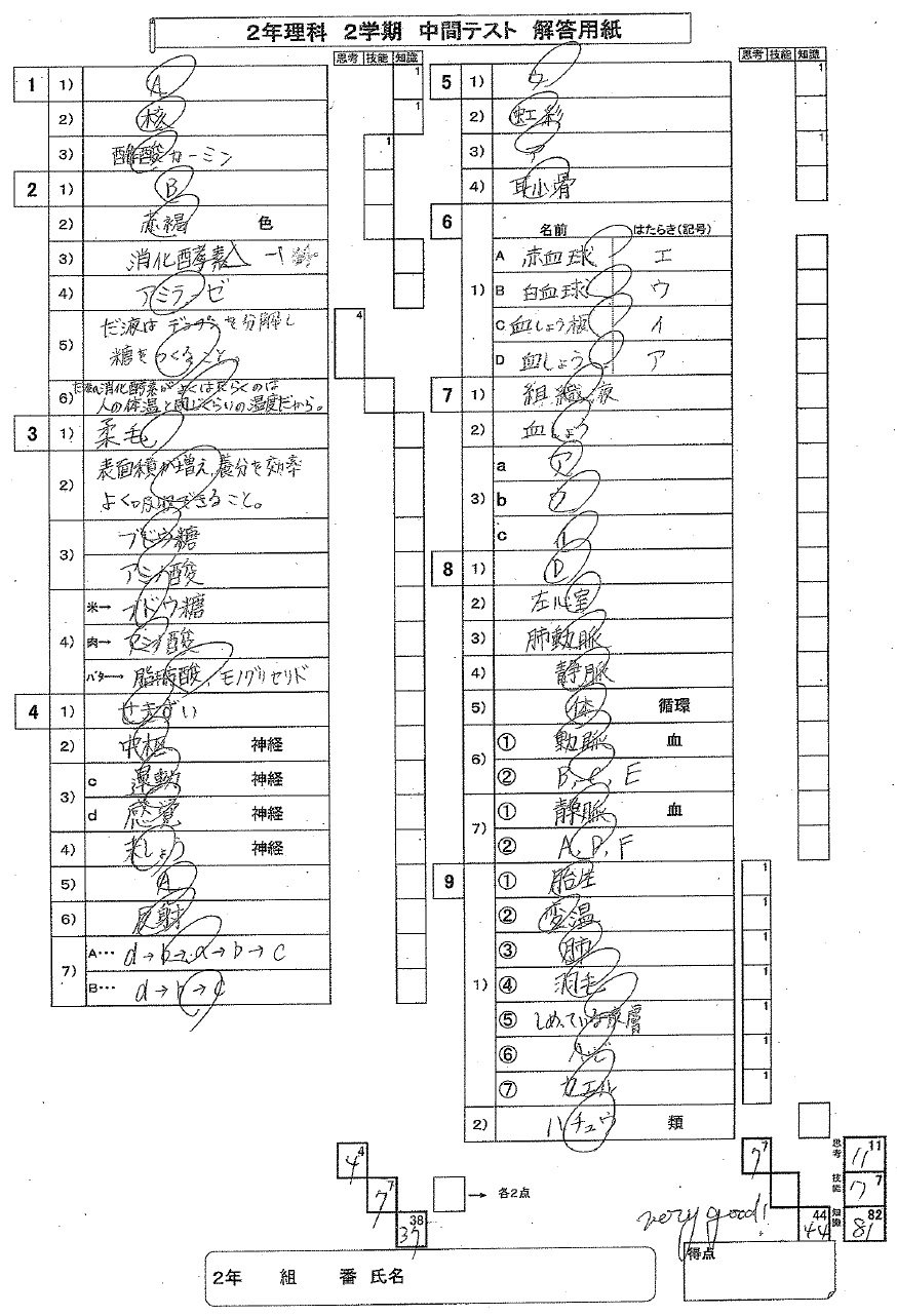 中２ 生物 学校の定期テスト過去問ダウンロード 受験 ガチ勢 チート Web問題集サイト