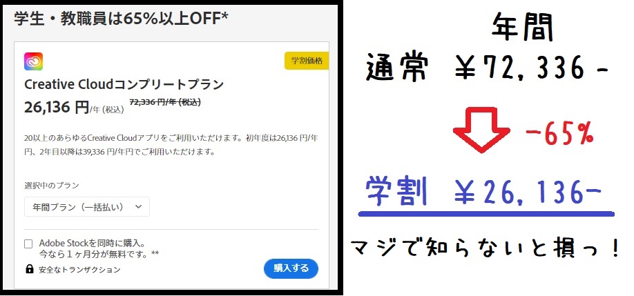 大人でも安く利用できる！】アドビ製品を学割で買う方法 | 受験×ガチ勢×チート™【WEB問題集サイト】