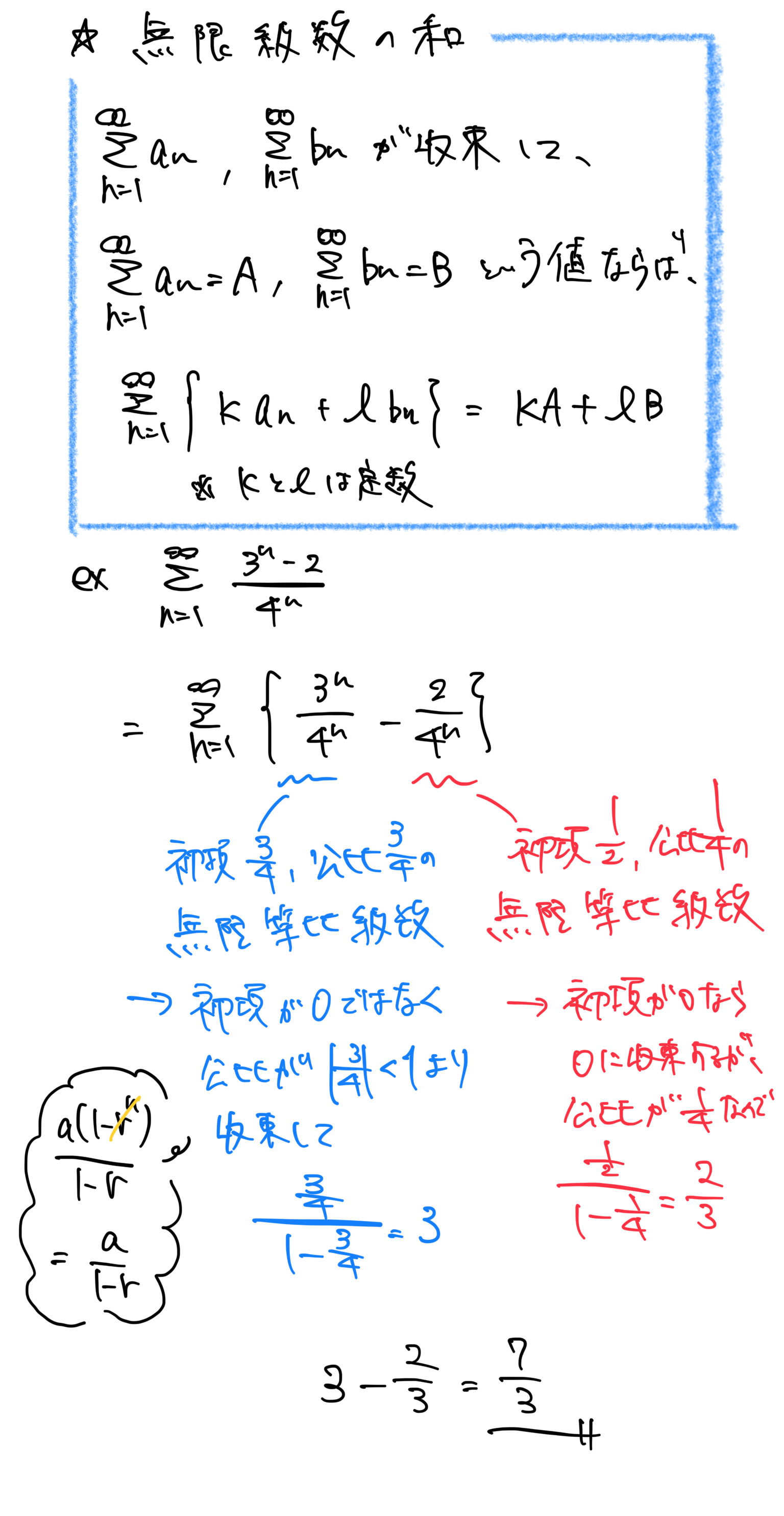 【高校数学をわかりやすくまとめ・数Ⅲ】無限級数の和